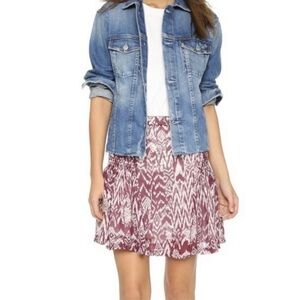 IRO Adele Ikat Print Shirred Mini Skirt 38 EU/ M US